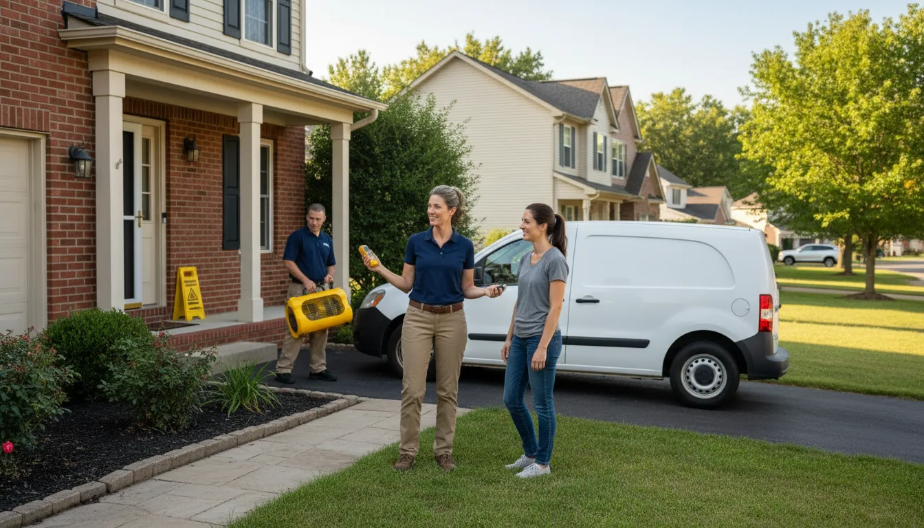 Residential water damage restoration in Oberlin, LA